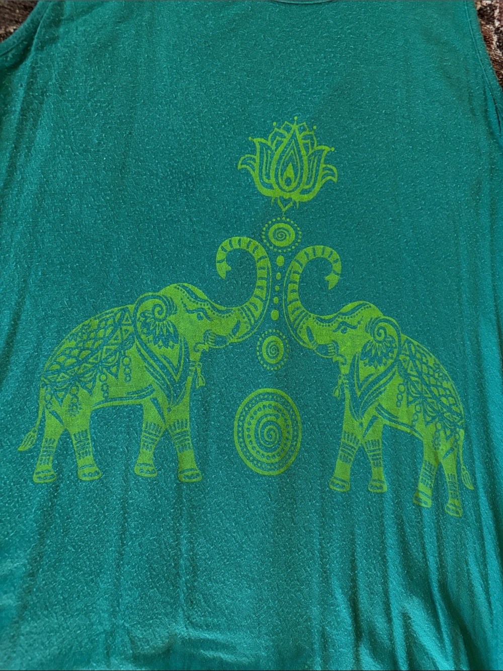 Tank Top with Elephant Print